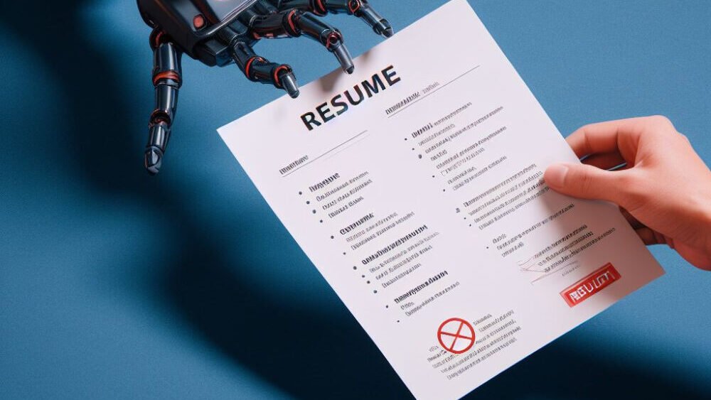 A resume being rejected by an AI system
