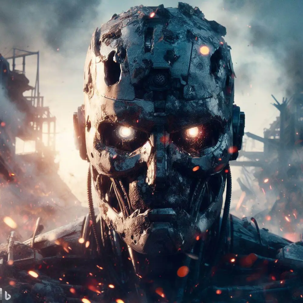 A broken or malfunctioning robot